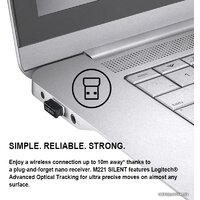 Мышь Logitech M221 (розовый) - Превью изображения №2 — Интернет-магазин Nexton