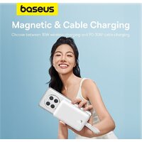 Внешний аккумулятор Baseus Magnetic Fast Charge Power Bank Type-C Edition 30W 10000mAh (белый) - Превью изображения №13 — Интернет-магазин Nexton