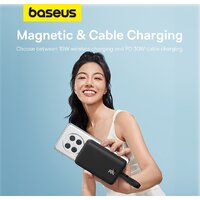 Внешний аккумулятор Baseus Magnetic Fast Charge Power Bank Type-C Edition 30W 10000mAh (черный) - Превью изображения №13 — Интернет-магазин Nexton