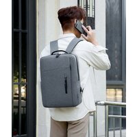 Городской рюкзак Miru Skinny 15.6 MBP-1050 (серый) - Превью изображения №8 — Интернет-магазин Nexton