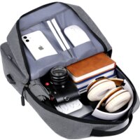 Городской рюкзак Miru Skinny 15.6 MBP-1050 (серый) - Превью изображения №7 — Интернет-магазин Nexton