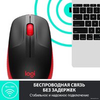 Мышь Logitech M190 (черный/красный) - Превью изображения №3 — Интернет-магазин Nexton