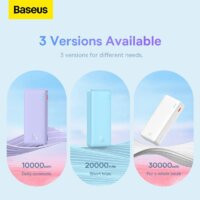 Внешний аккумулятор Baseus Airpow Fast Charge Power Bank 20W 10000mAh (сиреневый) - Превью изображения №16 — Интернет-магазин Nexton