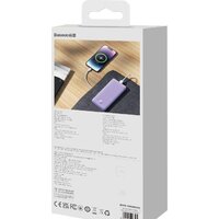 Внешний аккумулятор Baseus Airpow Fast Charge Power Bank 20W 10000mAh (сиреневый) - Превью изображения №12 — Интернет-магазин Nexton