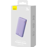 Внешний аккумулятор Baseus Airpow Fast Charge Power Bank 20W 10000mAh (сиреневый) - Превью изображения №11 — Интернет-магазин Nexton