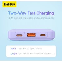 Внешний аккумулятор Baseus Airpow Fast Charge Power Bank 20W 10000mAh (сиреневый) - Превью изображения №18 — Интернет-магазин Nexton