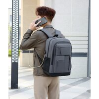 Городской рюкзак Miru Sallerus 15.6 (серый) - Превью изображения №12 — Интернет-магазин Nexton