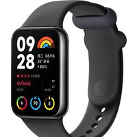 Xiaomi Smart Band 8 Pro (серый, с черным силиконовым ремешком, международная версия)