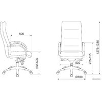 Офисное кресло Бюрократ T-9927SL (черный) - Превью изображения №5 — Интернет-магазин Nexton