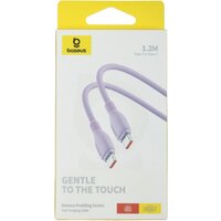 Кабель Baseus Pudding Series Fast Charging Cable 100W USB Type-C - USB Type-C (1.2 м, фиолетовый) - Превью изображения №4 — Интернет-магазин Nexton