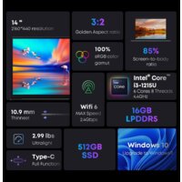 Ноутбук Chuwi CoreBook X 2023 i3 16GB+512GB - Превью изображения №9 — Интернет-магазин Nexton