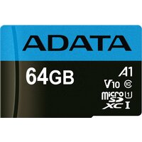 Карта памяти ADATA Premier AUSDX64GUICL10A1-RA1 microSDXC 64GB (с адаптером) - Превью изображения №2 — Интернет-магазин Nexton