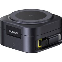 Сетевое зарядное Baseus PicoGo Series 2-in-1 Magnetic Wireless Charger Qi2 67W P10276800123-00 (черный) - Превью изображения №2 — Интернет-магазин Nexton