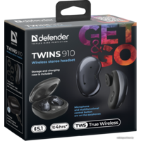 Наушники Defender Twins 910 (черный) - Превью изображения №6 — Интернет-магазин Nexton