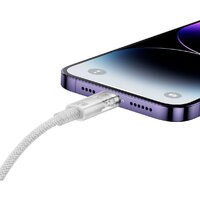 Кабель Baseus Explorer Series Fast Charging Cable with Smart Temperature Control 2.4A USB Type-A - Lightning (2 м, белый) - Превью изображения №7 — Интернет-магазин Nexton