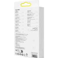 Кабель Baseus Explorer Series Fast Charging Cable with Smart Temperature Control 2.4A USB Type-A - Lightning (2 м, белый) - Превью изображения №12 — Интернет-магазин Nexton