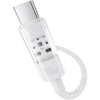 Кабель Baseus Gem Fast-Charging Data Cable 100W USB Type-C - USB Type-C (1 м, белый) - Превью изображения №3 — Интернет-магазин Nexton