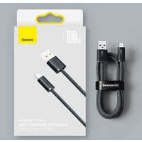 Кабель Baseus Dynamic Series Fast Charging Data Cable 100W USB Type-A - USB Type-C (1 м, серый) - Превью изображения №10 — Интернет-магазин Nexton