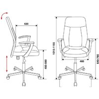Офисное кресло Бюрократ CH-605 (черный) - Превью изображения №5 — Интернет-магазин Nexton