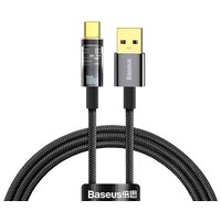 Baseus Explorer Series Auto Power-Off Fast Charging USB Type-A -USB Type-C (1 м, черный)