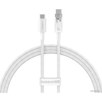 Baseus Explorer Series Fast Charging Cable Auto Power-Off For Overheating 100W USB Type-C - USB Type-C (1 м, белый)