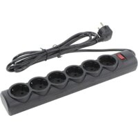 Defender 6 розеток, 3 м, черный (DFS 153)