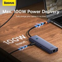 Док-станция Baseus UltraJoy Series 6-Port Hub Docking Station B00052802811-00 - Превью изображения №6 — Интернет-магазин Nexton