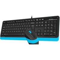 Офисный набор A4Tech Fstyler F1010 (черный/синий) - Превью изображения №4 — Интернет-магазин Nexton