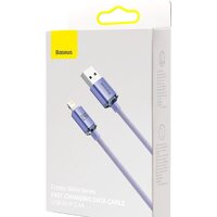 Baseus Crystal Shine USB Type-A - Lightning (2 м, фиолетовый)