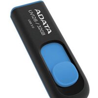USB Flash ADATA DashDrive UV128 32GB (черный/синий) - Превью изображения №2 — Интернет-магазин Nexton