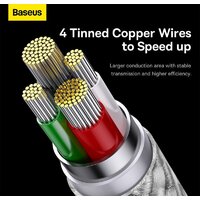 Кабель Baseus One-For-Three Fast Charging Data Cable 3.5A USB Type-A - USB Type-C/microUSB/Lightning (0.5 м, белый) - Превью изображения №8 — Интернет-магазин Nexton