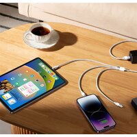 Кабель Baseus One-For-Three Fast Charging Data Cable 3.5A USB Type-A - USB Type-C/microUSB/Lightning (0.5 м, белый) - Превью изображения №12 — Интернет-магазин Nexton