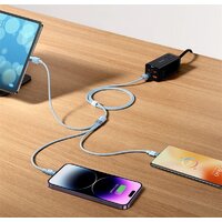 Кабель Baseus One-For-Three Fast Charging Data Cable 3.5A USB Type-A - USB Type-C/microUSB/Lightning (0.5 м, белый) - Превью изображения №14 — Интернет-магазин Nexton