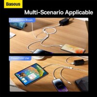 Кабель Baseus One-For-Three Fast Charging Data Cable 3.5A USB Type-A - USB Type-C/microUSB/Lightning (0.5 м, белый) - Превью изображения №10 — Интернет-магазин Nexton