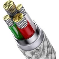 Кабель Baseus One-For-Three Fast Charging Data Cable 3.5A USB Type-A - USB Type-C/microUSB/Lightning (0.5 м, белый) - Превью изображения №4 — Интернет-магазин Nexton