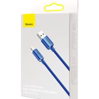 Baseus Crystal Shine USB Type-A - Lightning (1.2 м, синий)