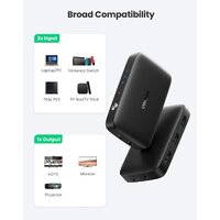 Переключатель Ugreen CM332 80125 4 x HDMI (с пультом ДУ, черный) - Превью изображения №3 — Интернет-магазин Nexton