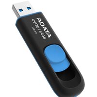 USB Flash ADATA DashDrive UV128 64GB (черный/синий) - Превью изображения №3 — Интернет-магазин Nexton